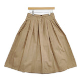 GRANDMA MAMA DAUGHTER GK001-151023 コットンタックスカート チノ サイズ2 日本製 ロングスカート ベージュ レディース グランマママドーター【中古】5-1021G△