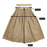 GRANDMA MAMA DAUGHTER GK001-151023 コットンタックスカート チノ サイズ2 日本製 ロングスカート ベージュ レディース グランマママドーター【中古】5-1021G△