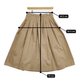 GRANDMA MAMA DAUGHTER GK001-151023 コットンタックスカート チノ サイズ2 日本製 ロングスカート ベージュ レディース グランマママドーター【中古】5-1021G△