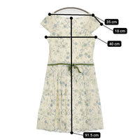 TOCCA 刺繍 サイズ4 花柄 ワンピース アイボリー ブルー レディース トッカ【中古】5-0725S♪