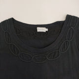 anatelier プリーツ ニット 切替 ノースリーブ サイズ38 ワンピース ブラック レディース アナトリエ【中古】5-0716S♪