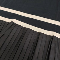 anatelier プリーツ ニット 切替 ノースリーブ サイズ38 ワンピース ブラック レディース アナトリエ【中古】5-0716S♪