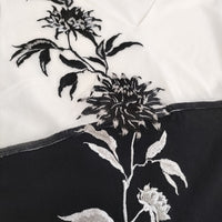 VIVIENNE TAM 刺繍 パワーネット Vネック ノースリーブ ワンピース ブラック ホワイト レディース ヴィヴィアンタム【中古】5-0716S♪