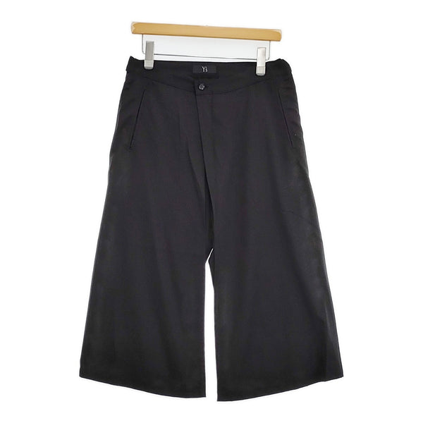 Y's ワイドパンツ クロップドパンツ ガウチョパンツ ブラック レディース ワイズ/Yohji【中古】5-1021G△