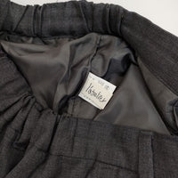 l'atelier du savon ウール混 センタープレススラックス イージー パンツ グレー レディース アトリエドゥサボン【中古】5-1013T∞