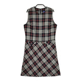 BURBERRY BLUE LABEL ノバチェック サイズ40 ノースリーブ ドレス ウール ワンピース ブラック ホワイト レディース バーバリーブルーレーベル【中古】5-1013T∞