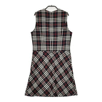 BURBERRY BLUE LABEL ノバチェック サイズ40 ノースリーブ ドレス ウール ワンピース ブラック ホワイト レディース バーバリーブルーレーベル【中古】5-1013T∞