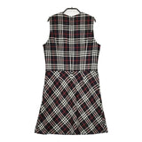 BURBERRY BLUE LABEL ノバチェック サイズ40 ノースリーブ ドレス ウール ワンピース ブラック ホワイト レディース バーバリーブルーレーベル【中古】5-1013T∞