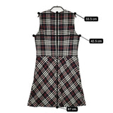 BURBERRY BLUE LABEL ノバチェック サイズ40 ノースリーブ ドレス ウール ワンピース ブラック ホワイト レディース バーバリーブルーレーベル【中古】5-1013T∞