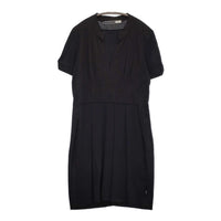 MAX MARA SPORTMAX CODE 切替 ピンタック 半袖 サイズM ワンピース ブラック レディース マックスマーラ【中古】5-0716S♪