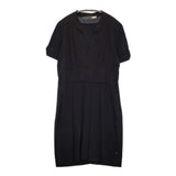 MAX MARA SPORTMAX CODE 切替 ピンタック 半袖 サイズM ワンピース ブラック レディース マックスマーラ【中古】5-0716S♪