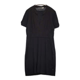 MAX MARA SPORTMAX CODE 切替 ピンタック 半袖 サイズM ワンピース ブラック レディース マックスマーラ【中古】5-0716S♪