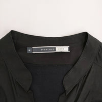 MAX MARA SPORTMAX CODE 切替 ピンタック 半袖 サイズM ワンピース ブラック レディース マックスマーラ【中古】5-0716S♪