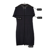 MAX MARA SPORTMAX CODE 切替 ピンタック 半袖 サイズM ワンピース ブラック レディース マックスマーラ【中古】5-0716S♪