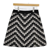 TOCCA フラワーレース スカート ブラック ホワイト レディース トッカ【中古】5-1109M∞