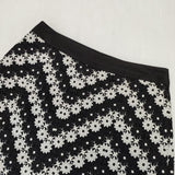 TOCCA フラワーレース スカート ブラック ホワイト レディース トッカ【中古】5-1109M∞