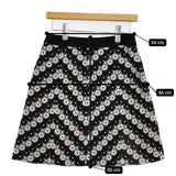 TOCCA フラワーレース スカート ブラック ホワイト レディース トッカ【中古】5-1109M∞