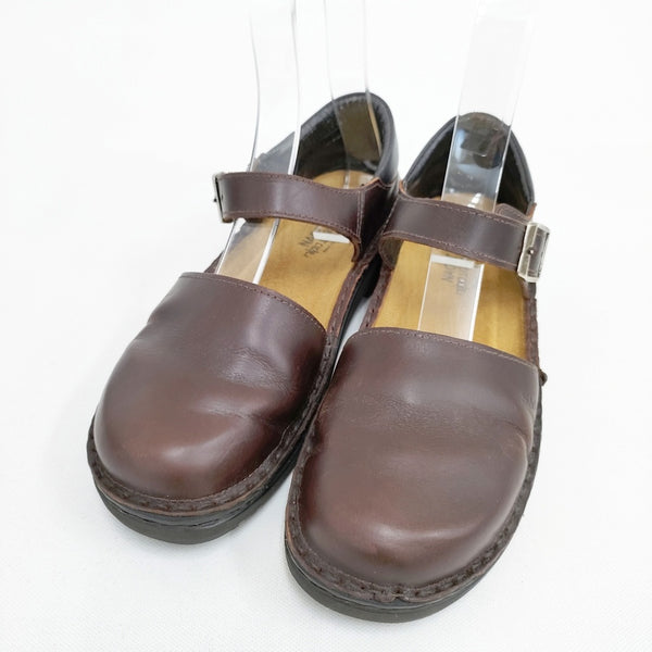 NAOT OLGA レザー ストラップシューズ サイズ38 シューズ・靴 ブラウン レディース ナオト【中古】5-0901G◎