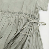nest Robe リネンフリルギャザードレス 01192-1177 定価27000円 MINT ワンピース ライトグリーン レディース ネストローブ【中古】5-0716S♪