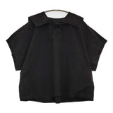 nest Robe コットンリネンマイクロウェザー セーラーブラウス 01233-1413 定価25300円 シャツ ブラック レディース ネストローブ【中古】5-0716S♪