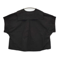 nest Robe コットンリネンマイクロウェザー セーラーブラウス 01233-1413 定価25300円 シャツ ブラック レディース ネストローブ【中古】5-0716S♪