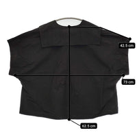 nest Robe コットンリネンマイクロウェザー セーラーブラウス 01233-1413 定価25300円 シャツ ブラック レディース ネストローブ【中古】5-0716S♪