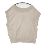 MARGARET HOWELL LINEN COTTON SILK SLIPOVER ノースリーブニット 578-4161003 ベスト 24SS ライトベージュ レディース マーガレットハウエル【中古】5-0801M△