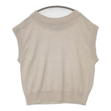 MARGARET HOWELL LINEN COTTON SILK SLIPOVER ノースリーブニット 578-4161003 ベスト 24SS ライトベージュ レディース マーガレットハウエル【中古】5-0801M△