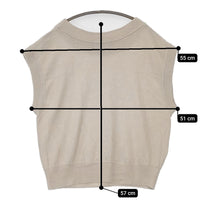 MARGARET HOWELL LINEN COTTON SILK SLIPOVER ノースリーブニット 578-4161003 ベスト 24SS ライトベージュ レディース マーガレットハウエル【中古】5-0801M△