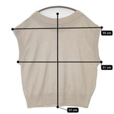 MARGARET HOWELL LINEN COTTON SILK SLIPOVER ノースリーブニット 578-4161003 ベスト 24SS ライトベージュ レディース マーガレットハウエル【中古】5-0801M△