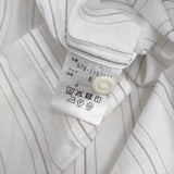 MARGARET HOWELL 578-11582031 2 コットンリネンストライプ ハーフスリーブ シャツ ホワイト レディース マーガレットハウエル【中古】5-0725S♪