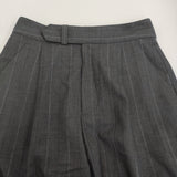 MARGARET HOWELL/FOX BROTHERS WIDE STRIPE FINE WOOL 定価62700円 スラックスパンツ 23AW Cグレー レディース マーガレットハウエル/フォックスブラザーズ【中古】5-1026G♪