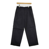 MARGARET HOWELL 578-2143004 LINEN COTTON TWILL サイズ2 日本製 パンツ 22SS ブラック レディース マーガレットハウエル【中古】5-1021M△