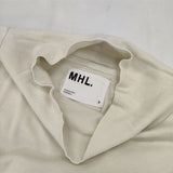 MHL. 595-3269510 COTTON THERMAL JERSEY ハイネック 日本製 定価18700円 カットソー 23AW アイボリー レディース エムエイチエル【中古】5-1021M△