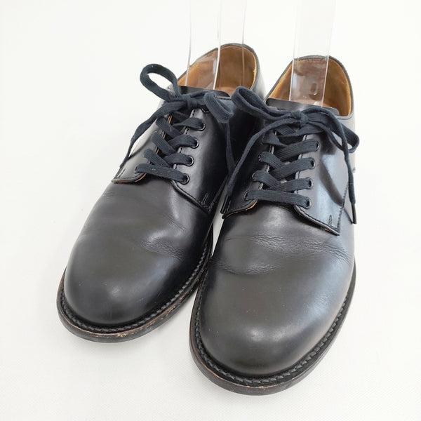 MARGARET HOWELL プレミアムライン プレーントゥ LEATHER LACE UP SHOES サイズ6 1/2 シューズ・靴 ブラック レディース マーガレットハウエル【中古】5-0904G◎