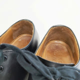 MARGARET HOWELL プレミアムライン プレーントゥ LEATHER LACE UP SHOES サイズ6 1/2 シューズ・靴 ブラック レディース マーガレットハウエル【中古】5-0904G◎