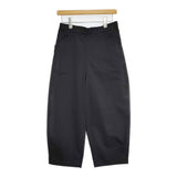 Conges payes B3982RFP016 コクーンチノパン 定価14300円 アデュートリステス クロップドパンツ イージーパンツ チノパンツ ブラック レディース コンジェ ペイエ【中古】5-1021G△