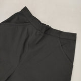 Conges payes B3982RFP016 コクーンチノパン 定価14300円 アデュートリステス クロップドパンツ イージーパンツ チノパンツ ブラック レディース コンジェ ペイエ【中古】5-1021G△