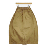 HARVESTY A21906-8 コットンチノ サーカススカート 定価16280円 ギャザー 日本製 ロングスカート ベージュ レディース ハーベスティ【中古】5-1021G△