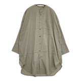 UNIVERSAL TISSU UT204SH041 バンドカラー ロングシャツ チュニック コットン 長袖シャツ カーキ レディース ユニバーサルティシュ【中古】5-1021M△