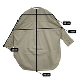 UNIVERSAL TISSU UT204SH041 バンドカラー ロングシャツ チュニック コットン 長袖シャツ カーキ レディース ユニバーサルティシュ【中古】5-1021M△