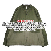prit ネル×ドビーネル 切替スタンドカラーポケットワイドシャツ 定価15180円 製品洗い 長袖シャツ グリーン レディース プリット【中古】5-1013T∞