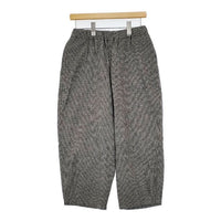 Sabbatum c/wツイル/グレンチェック ヘムダーツ イージーテーパードパンツ 定価17380円 パンツ グレー レディース サバタム【中古】5-1013T∞