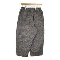 Sabbatum c/wツイル/グレンチェック ヘムダーツ イージーテーパードパンツ 定価17380円 パンツ グレー レディース サバタム【中古】5-1013T∞