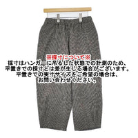 Sabbatum c/wツイル/グレンチェック ヘムダーツ イージーテーパードパンツ 定価17380円 パンツ グレー レディース サバタム【中古】5-1013T∞