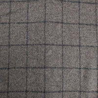 MIDIUMISOLID ウール チェック ロングシャツ シャツチュニック 長袖シャツ グレー レディース ミディウミソリッド【中古】5-1013T∞