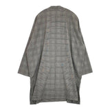 mizuiro-ind プルオーバー グレンチェック 長袖 シャツワンピース ウール混 チュニック ブラック ホワイト レディース ミズイロインド【中古】5-1021M△