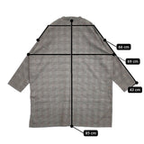 mizuiro-ind プルオーバー グレンチェック 長袖 シャツワンピース ウール混 チュニック ブラック ホワイト レディース ミズイロインド【中古】5-1021M△