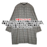 mizuiro-ind プルオーバー グレンチェック 長袖 シャツワンピース ウール混 チュニック ブラック ホワイト レディース ミズイロインド【中古】5-1021M△