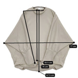 mizuiro-ind スタンドカラー コクーン プルオーバー 定価13750円 ウール混 カットソー グレージュ レディース ミズイロインド【中古】5-1021M△